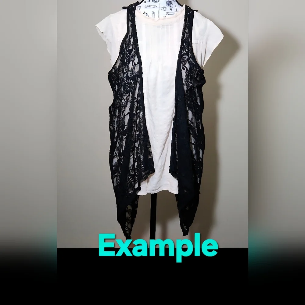 Daytrip Black High Low Lightweight Vest Women's Large - Picture 15 of 16